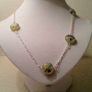 NEW Prehnite crystal gemstone necklace